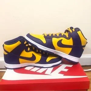 Nike | Shoes | Nike Dunk High Lakers Retro Mens Casual  display picture 1